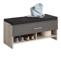 Schuhbank - Sandeiche-Lava - 100 cm
