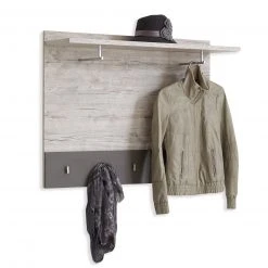 Wandgarderobe-Paneel - Sandeiche-Lava