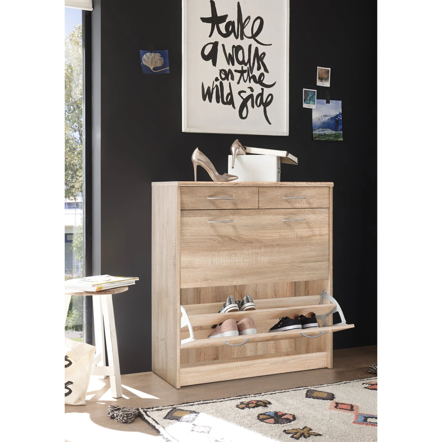 Schuhkipper - Sonoma Eiche - 87 cm breit â Bild 3