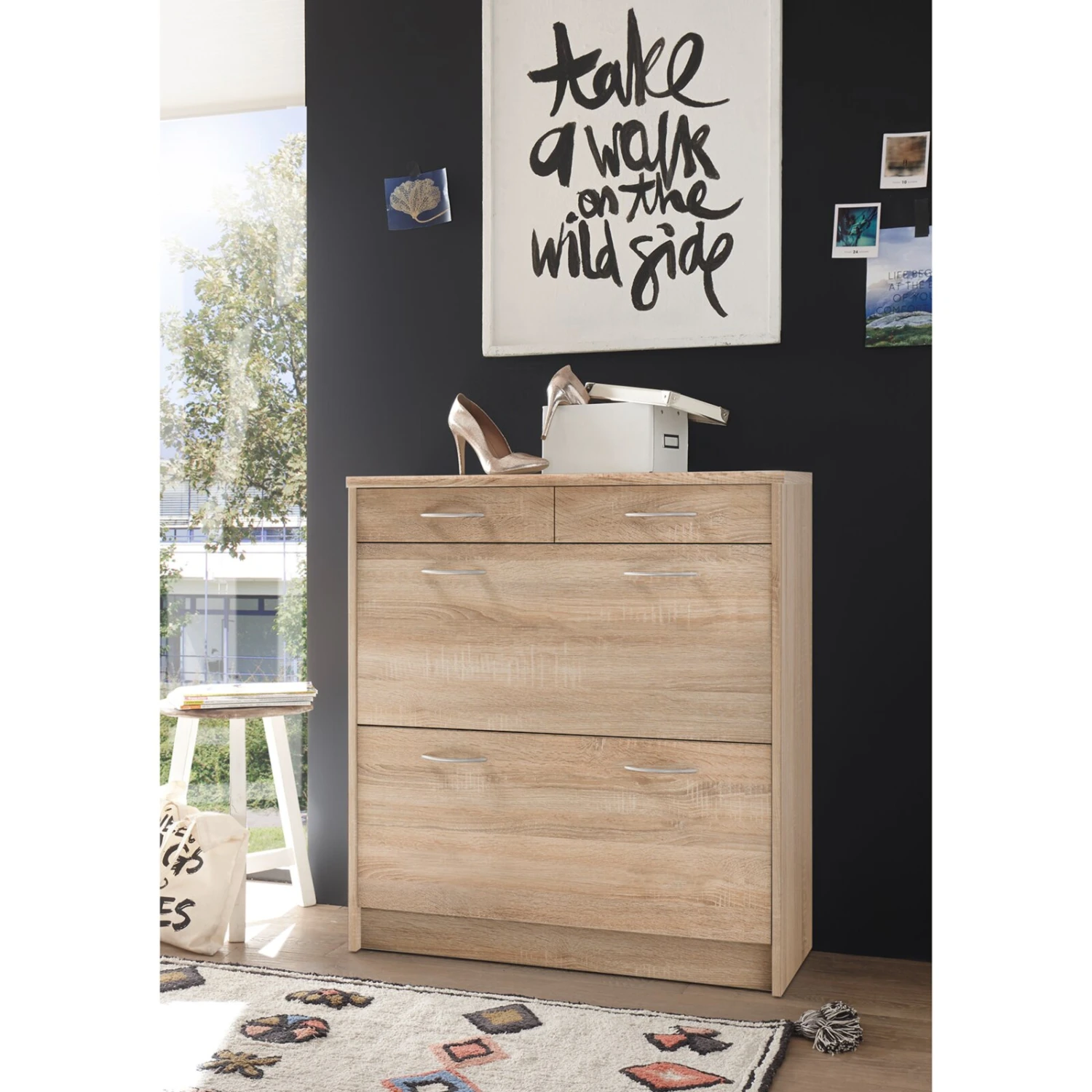 Schuhkipper - Sonoma Eiche - 87 cm breit â Bild 5