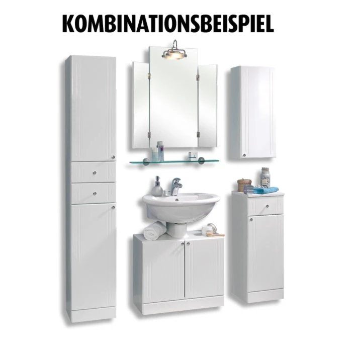 Spiegel - weiß - Klappelemente – Bild 2