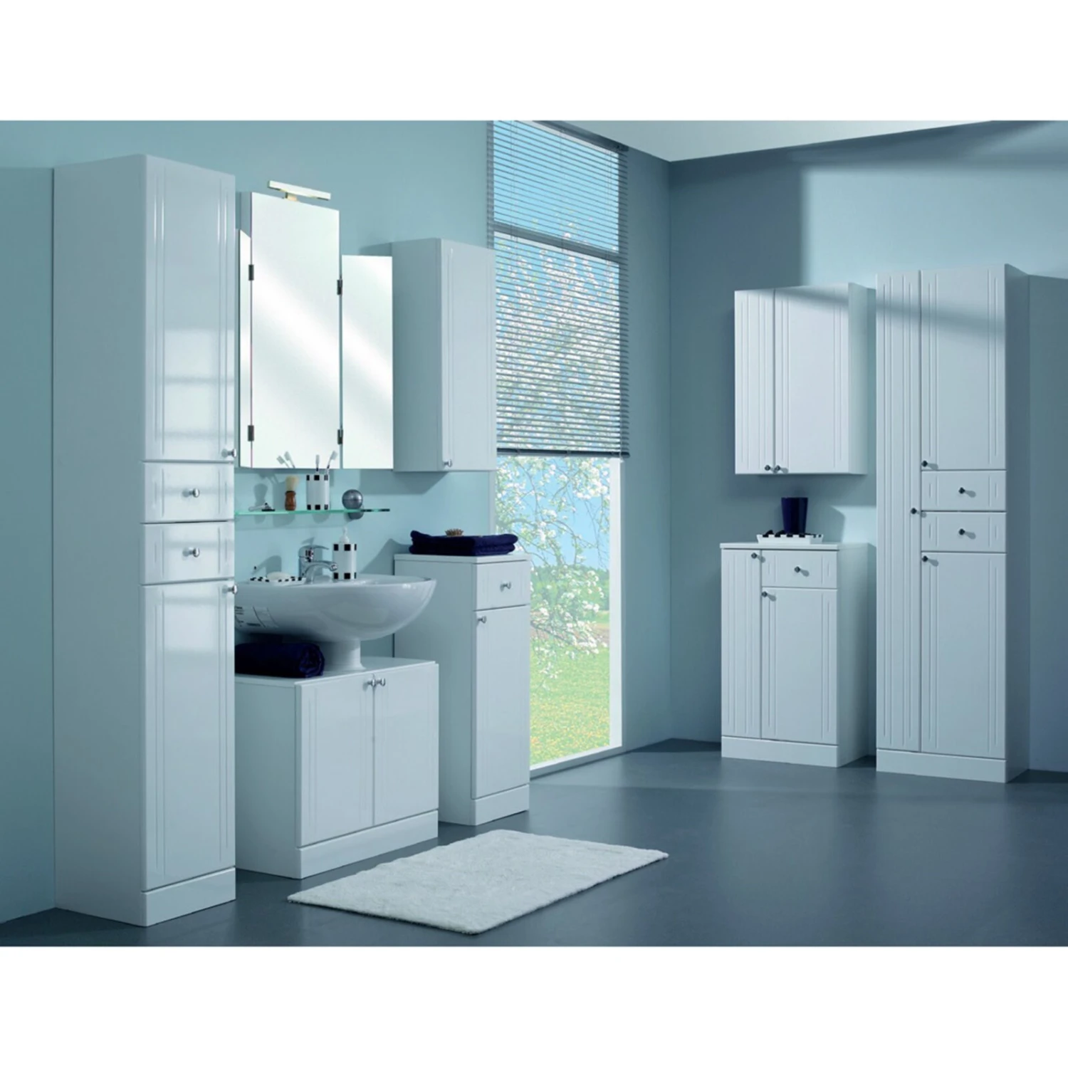 Spiegel - weiß - Klappelemente – Bild 3