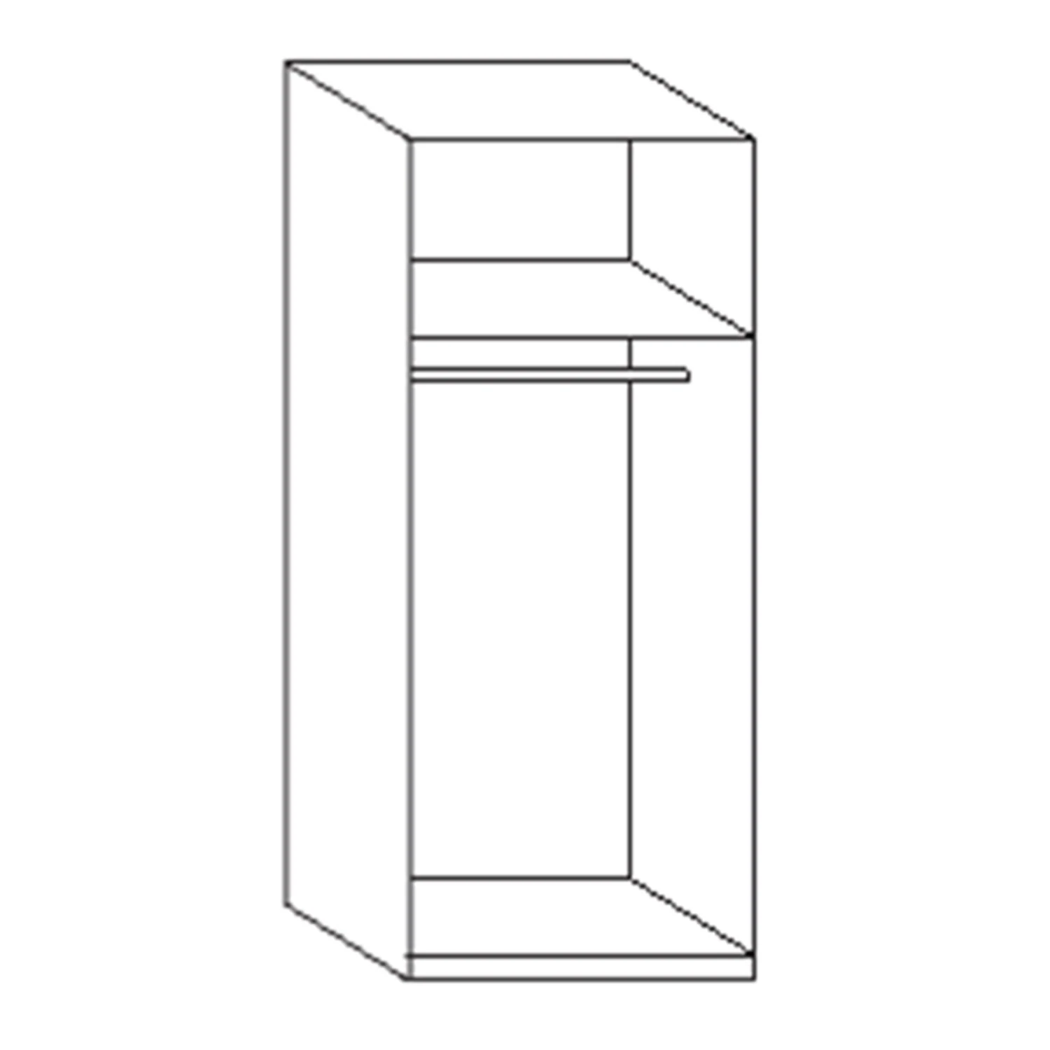 Drehtürenschrank - Eiche sägerau - 45x185x54 cm – Bild 3