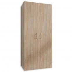 Drehtürenschrank - Eiche sägerau - 80 cm breit