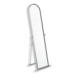 Standspiegel - alufarbig - Metall - 142 cm hoch