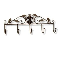 Wandgarderobe - Metall - Blattmuster - 44 cm breit