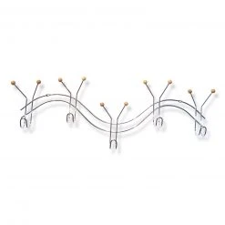 Wandgarderobe - 15 Haken - Metall - verchromt