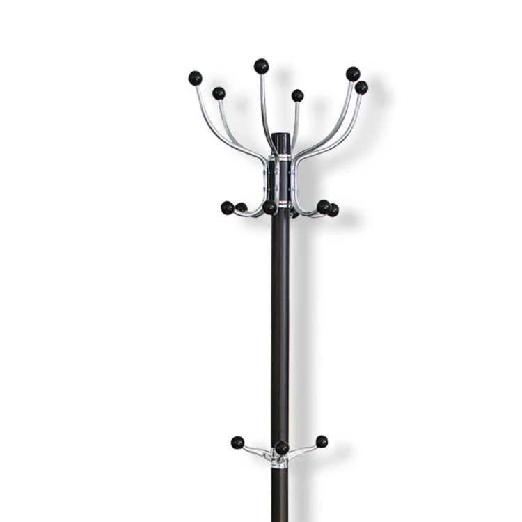 Kleiderständer - Walnuss - mit Holzkugeln - 180 cm breit – Bild 2