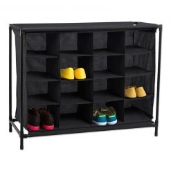 Schuhregal NONWOVEN - schwarz - 84x66 cm