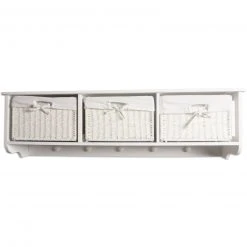 Garderobe ISABELLA - weiß - 5 Haken