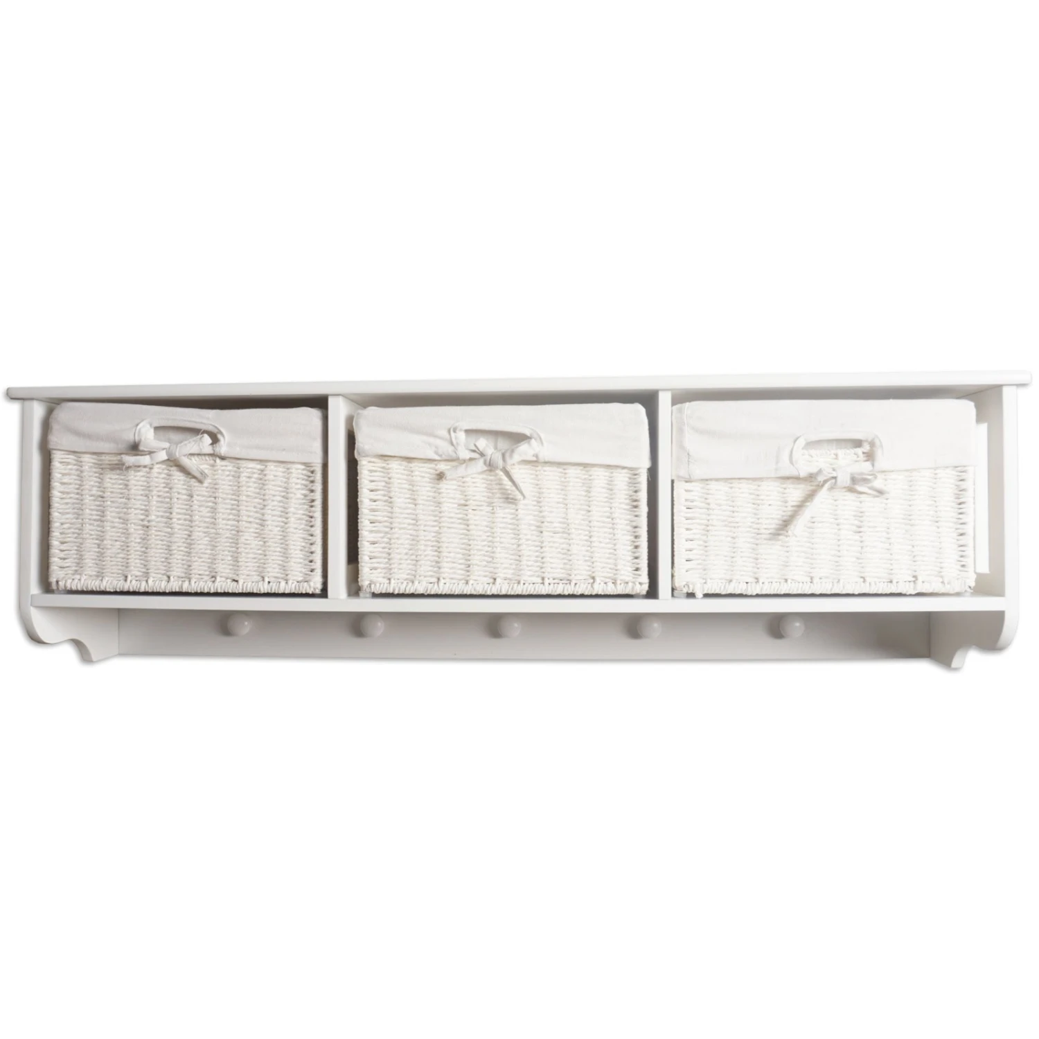 Garderobe ISABELLA - weiß - 5 Haken