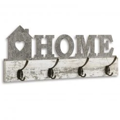 Wandgarderobe - weiß-Beton - Home