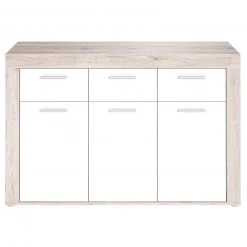 Sideboard - Sandeiche-weiß - 135,4 cm breit