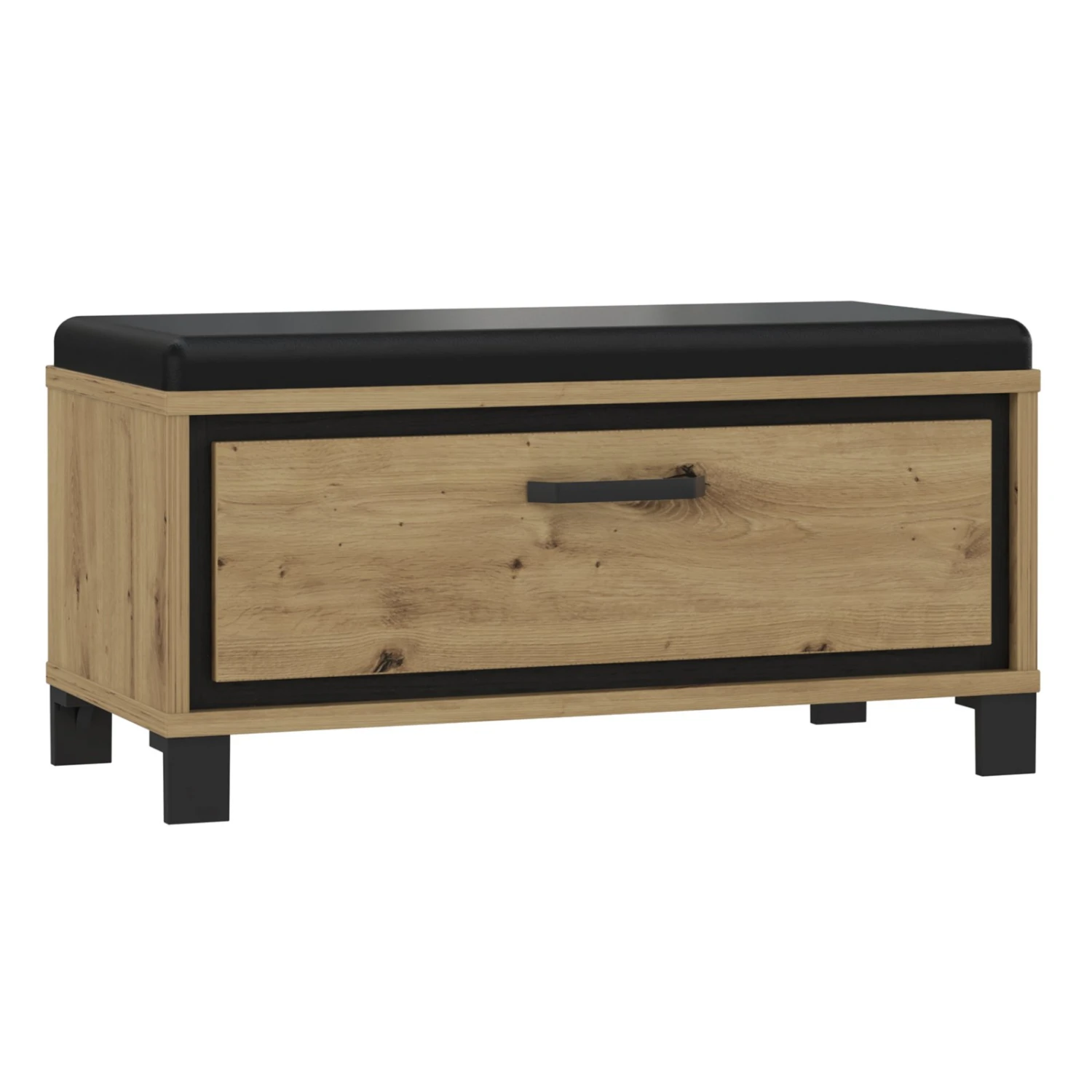 Garderobenbank - Artisan Eiche - mit Kissen