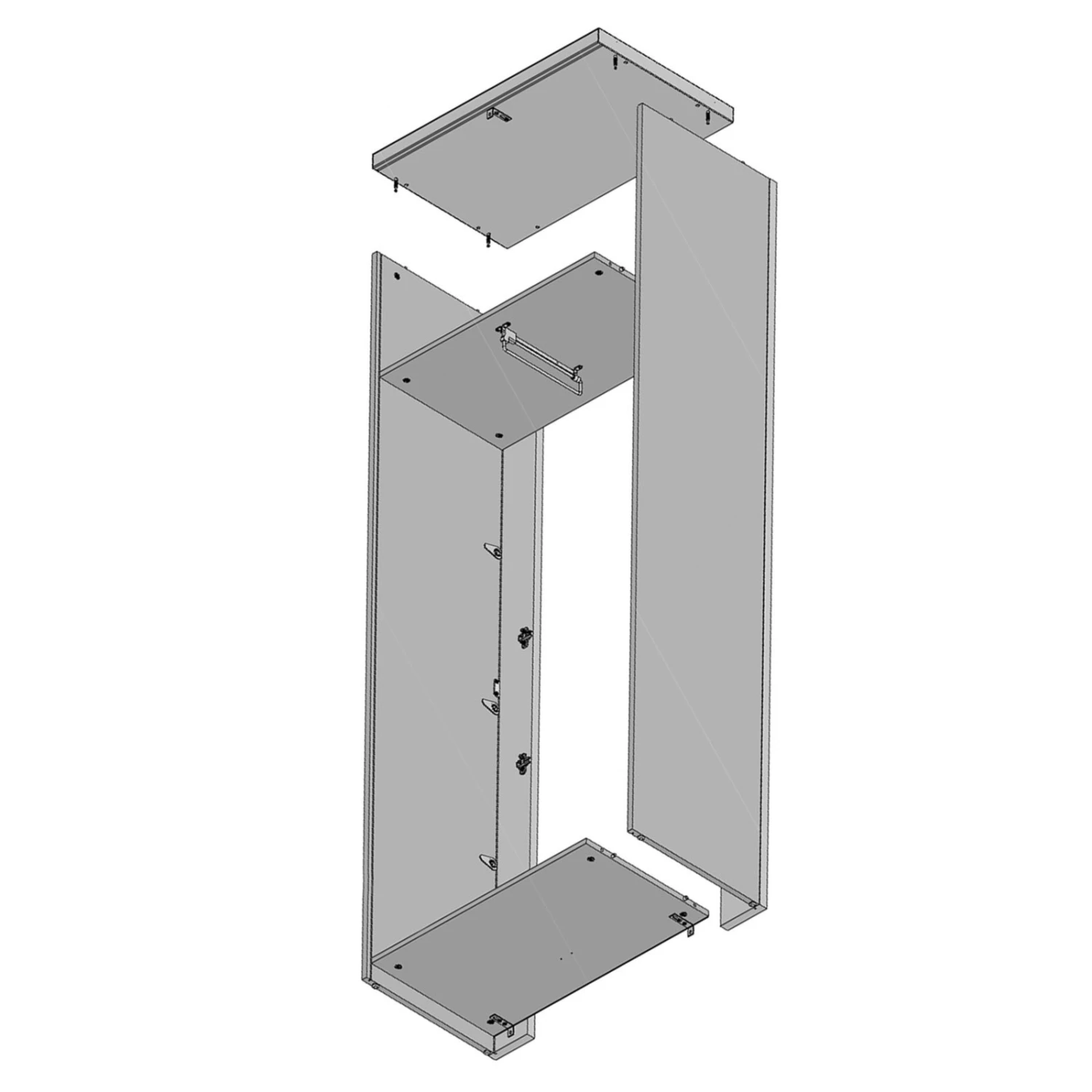 Garderobenschrank - Sonoma Eiche - 70 cm breit – Bild 3