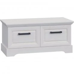 Garderobenbank - Sibiu Lärche weiß - 95 cm breit