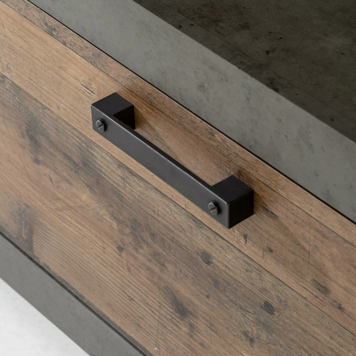 Garderobe - Old Wood Vintage - Beton-Optik - 93 cm – Bild 4