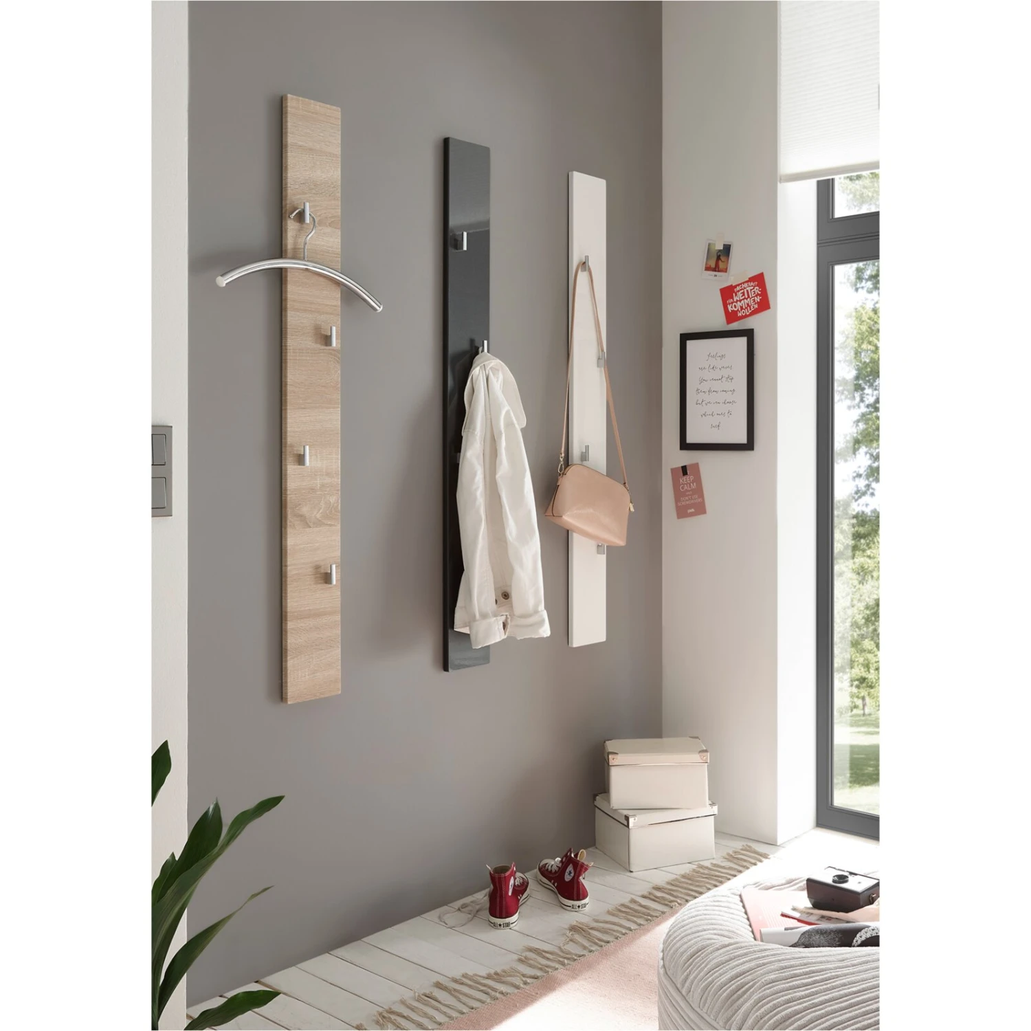 Garderobenpaneel - Betonoptik - 115 cm – Bild 2