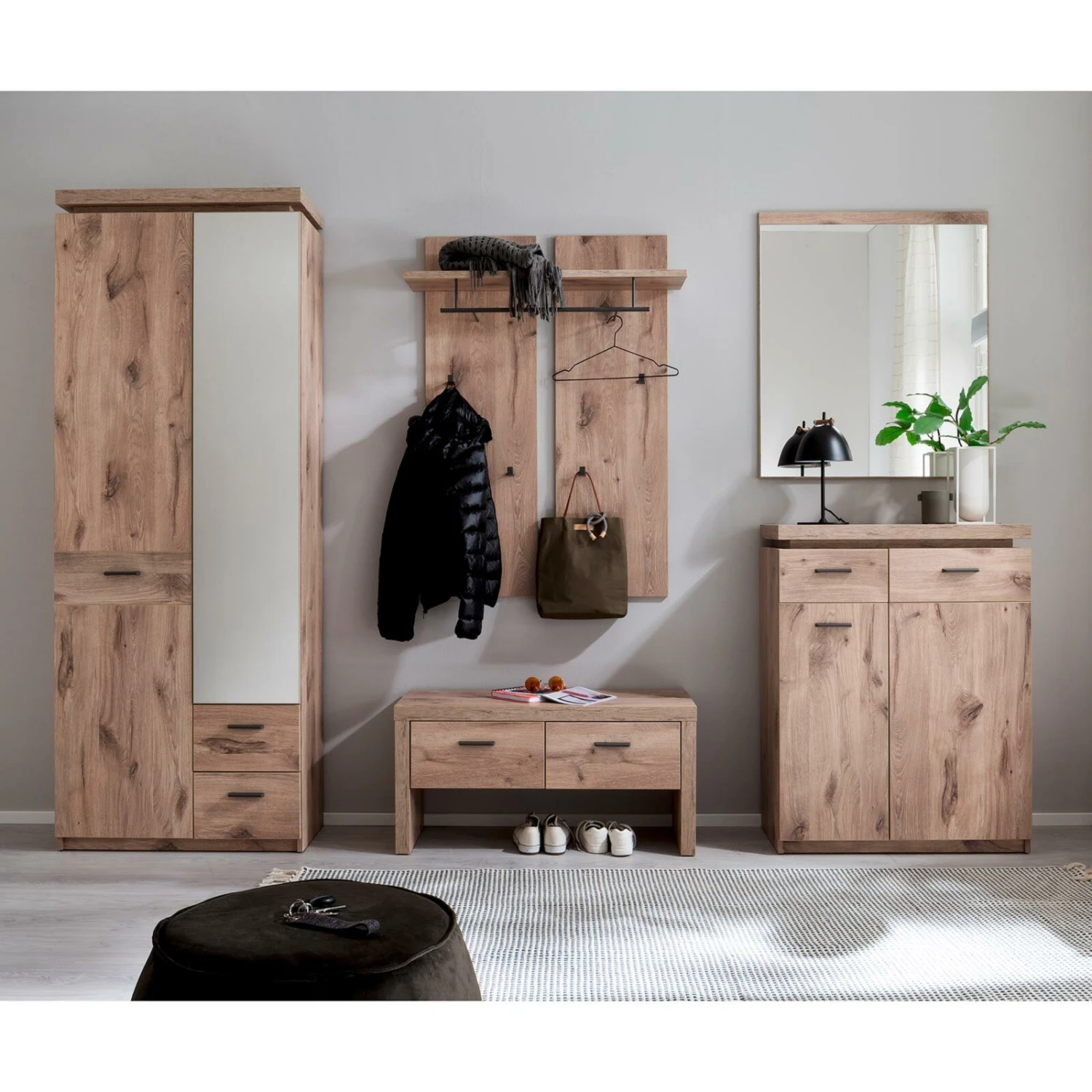 Garderobenschrank - Viking Oak - LED-Beleuchtung - 198 cm – Bild 9