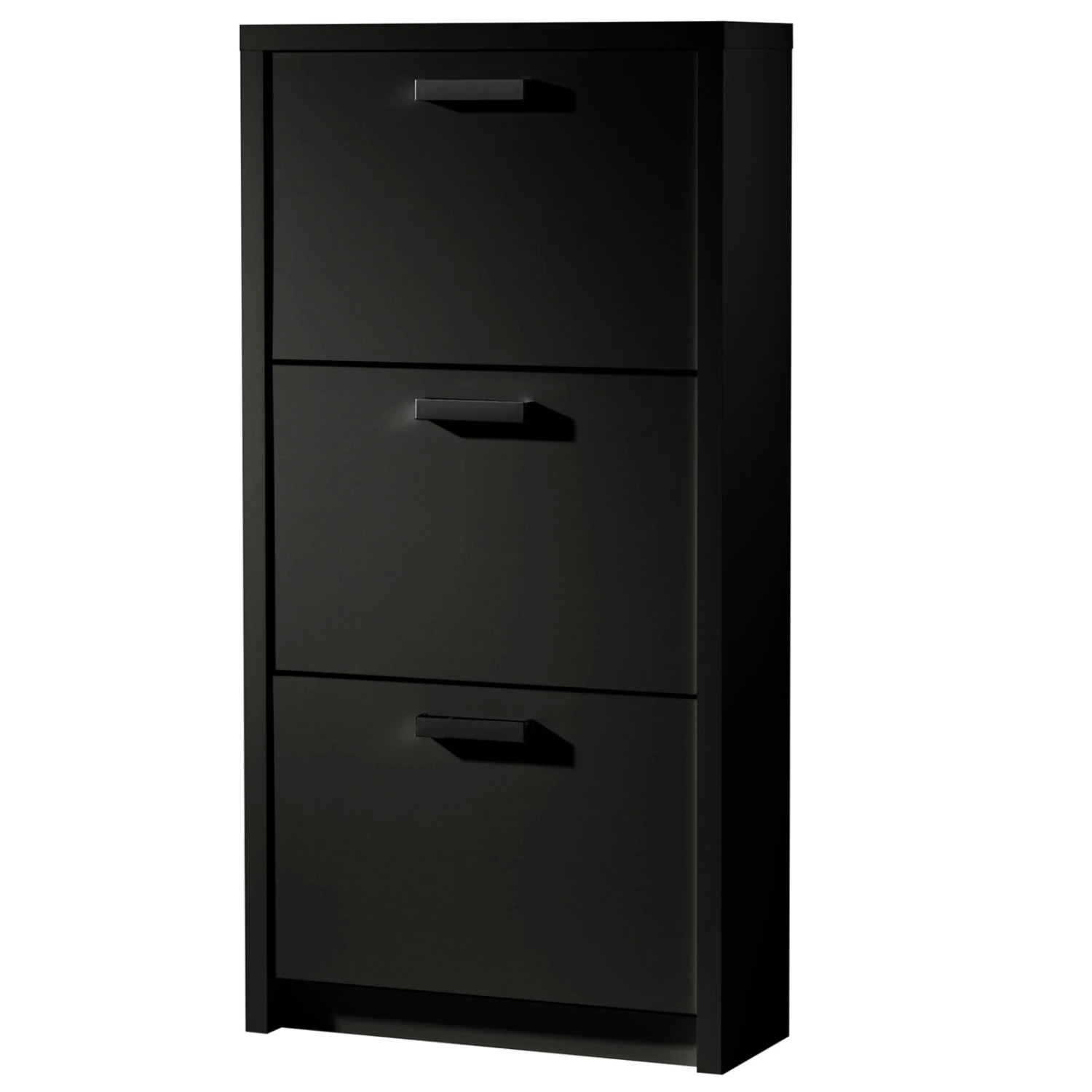 Schuhkipper - Schwarzstahloptik - 3 Klappen