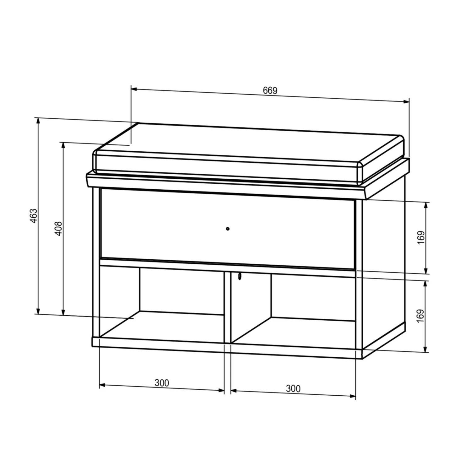 Garderobenbank - Driftwood - mit Kissen – Bild 3