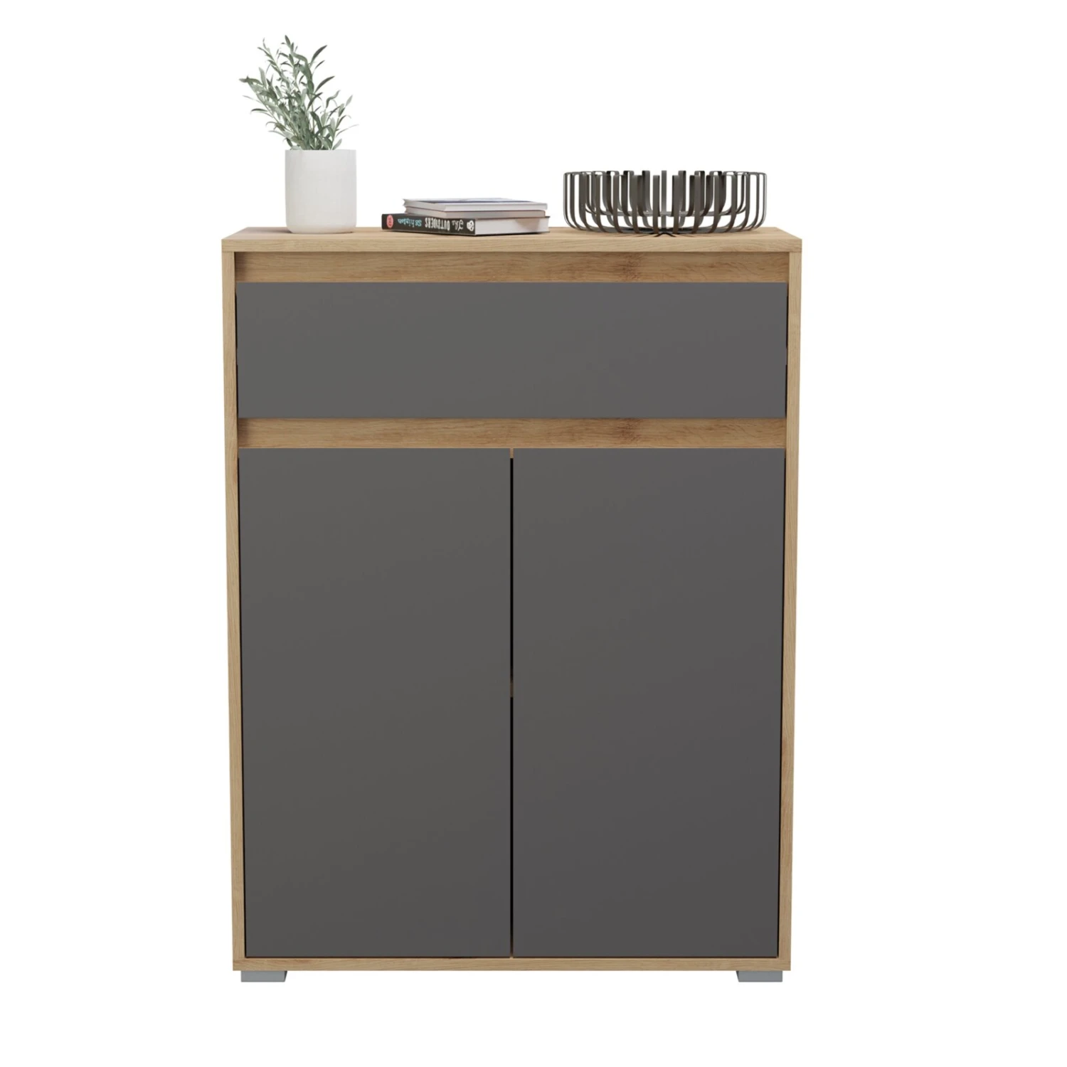 Garderobenkommode TORINO - Eiche-grau - Schubkasten - 76 cm – Bild 2