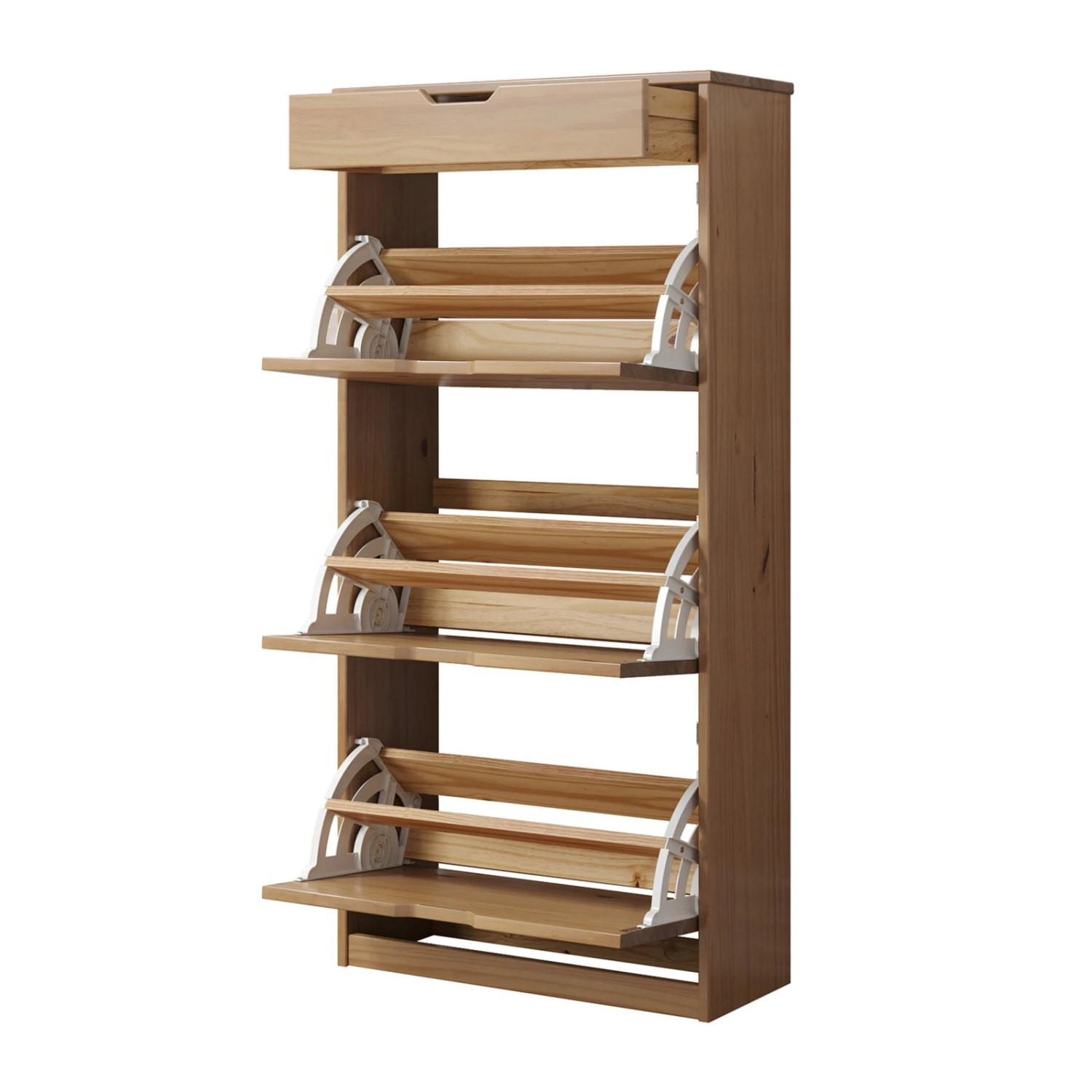 Schuhkipper - natur - Kiefer massiv - 60 cm breit – Bild 3