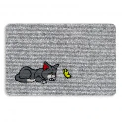 Fußmatte - grau - Katze - 40x60 cm