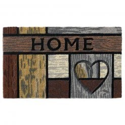 Fußmatte - braun-grau - Plankenoptik - 45x75 cm