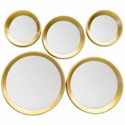 5-teiliges Rahmenspiegel-Set - gold