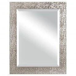 Rahmenspiegel - silber - Pailetten - 55x70 cm