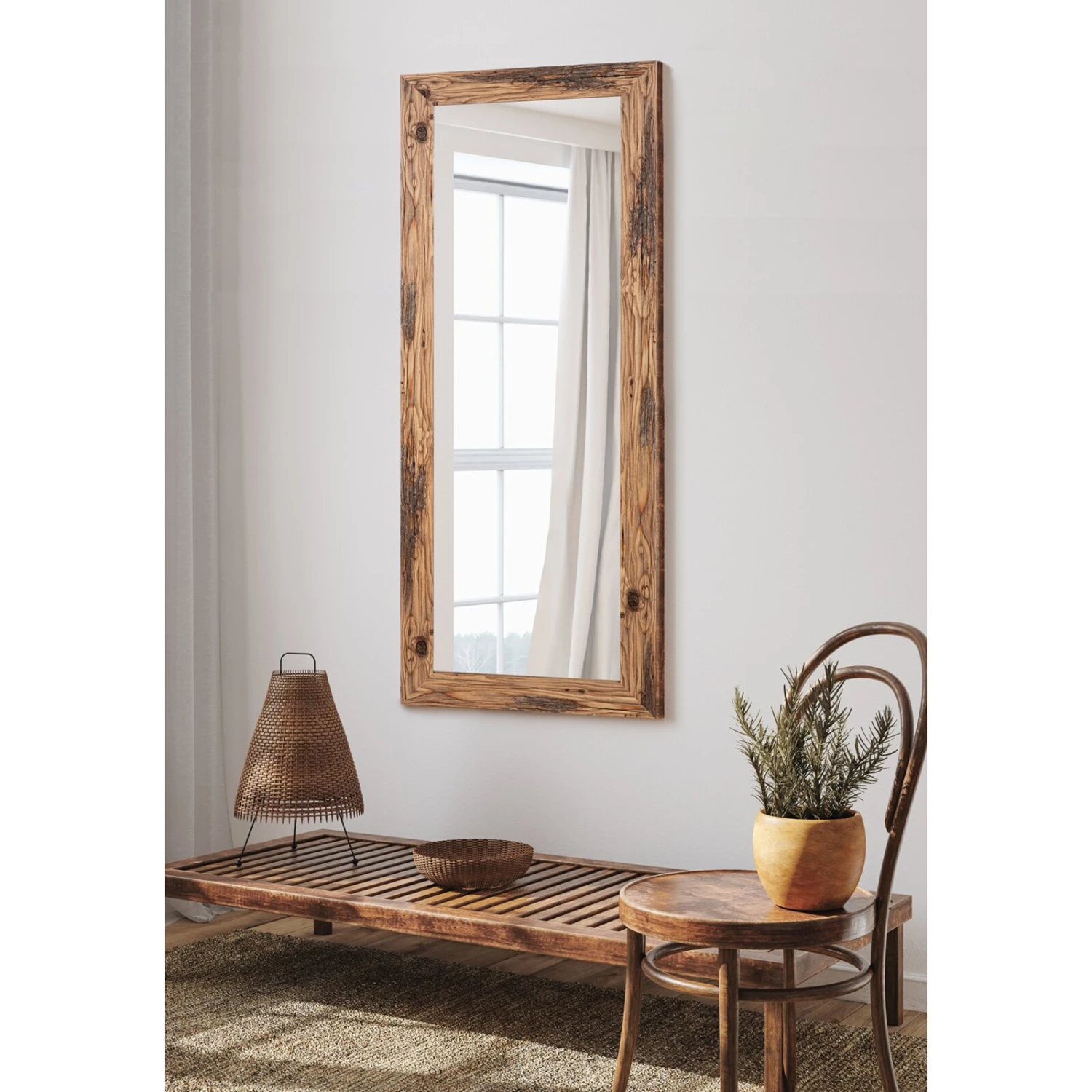 Rahmenspiegel - Wildeiche - 60x160 cm – Bild 6