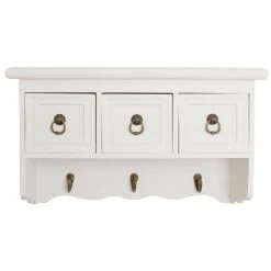 Wandgarderobe EMILY - weiß - 3 Schubkästen