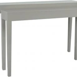 2-teiliges Tischset JANNIS - hellgrau Hochglanz - 130x34 cm