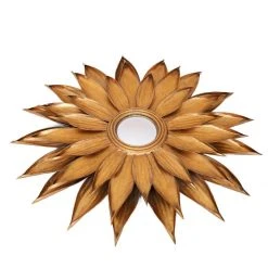 Wandspiegel LIDIA - Blattgold - Metall - 87 cm