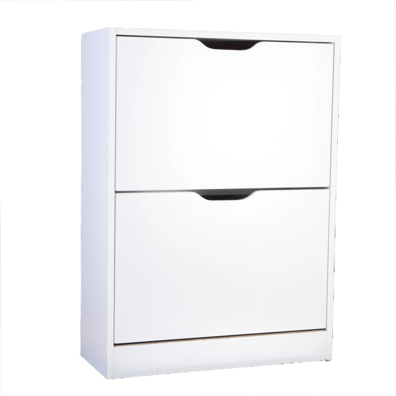 Schuhschrank - weiß - zwei Kipptüren