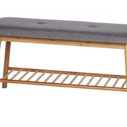 WENKO Schuhbank BAHARI - Bambus - mit Polster