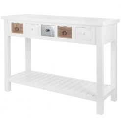 Konsolentisch IRON - weiß - 5 Schubkästen