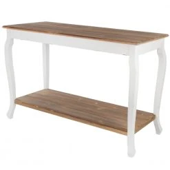 Konsole ADRIANA - weiß-braun - mit Ablagefläche