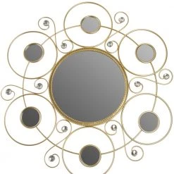 Spiegel HELIOS - goldfarben - 50 cm