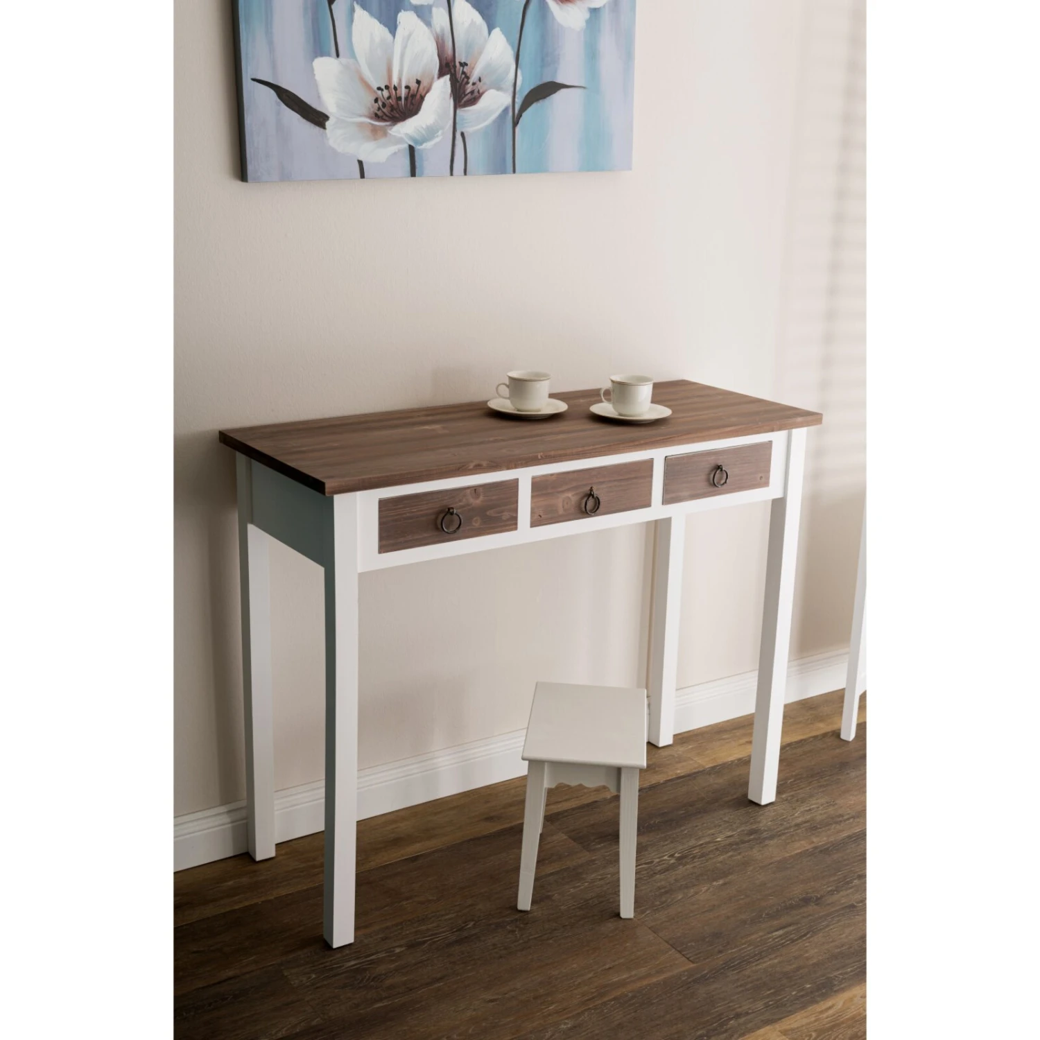 Konsole STRAIGHT - weiß-braun - 105 cm – Bild 3