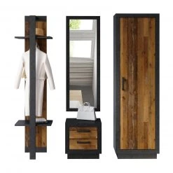4-teiliges Garderoben-Set ARTOS VA-01 - Old Wood Vintage - Matera