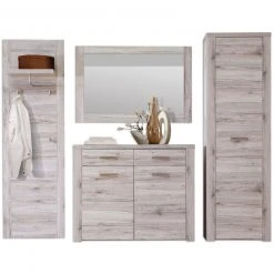 4-teiliges Garderoben-Set - Sandeiche