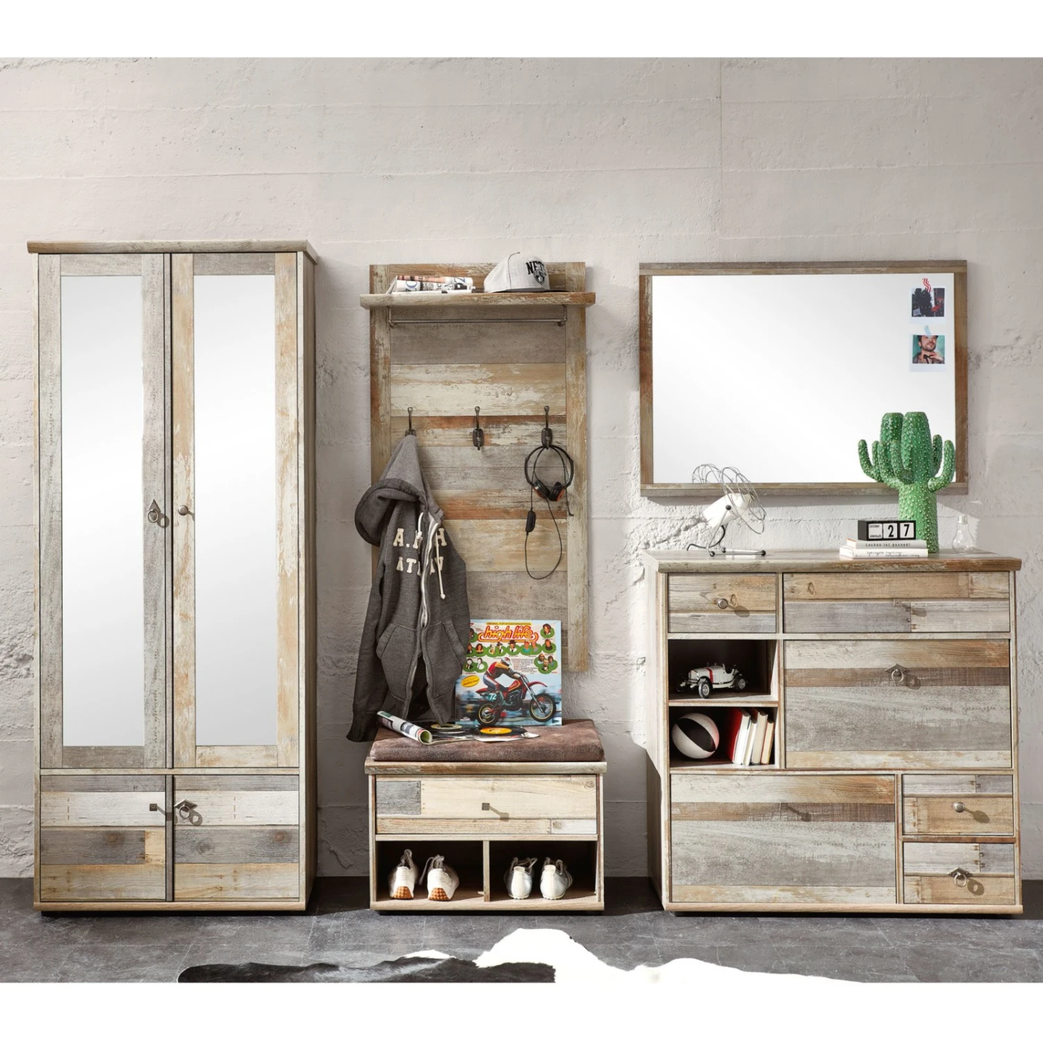 5-teiliges Garderoben-Set - Driftwood – Bild 7