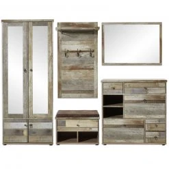 5-teiliges Garderoben-Set - Driftwood