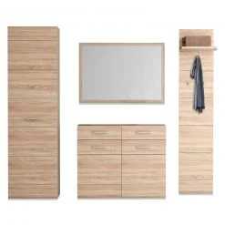 4-teiliges Garderobenset - Sonoma Eiche