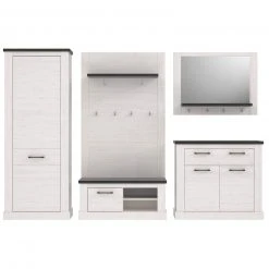 5-teiliges Garderoben-Set - Pinie weiß - Touchwood