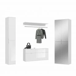 5-teiliges Garderoben-Set PROJEKT X - weiß