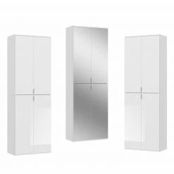 3-teiliges Garderobenschrank-Set PROJEKT X - weiß